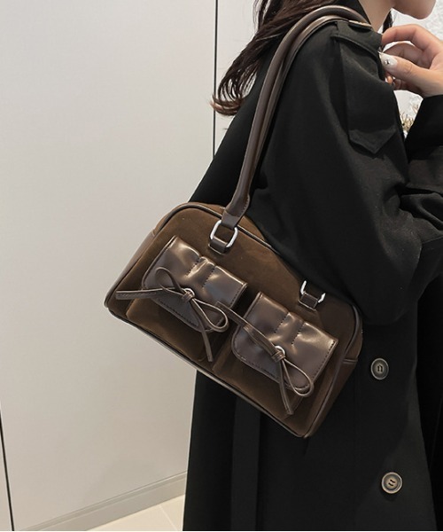 セール】Y2K ヴィンテージ風 ダブルポケット フロント リボン