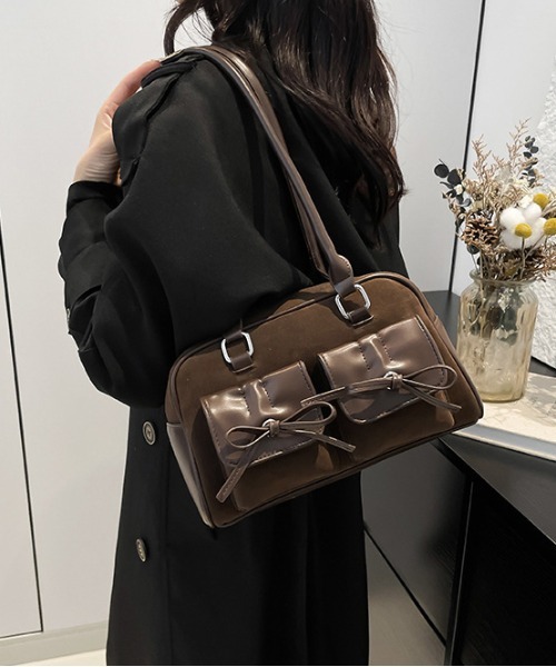 セール】Y2K ヴィンテージ風 ダブルポケット フロント リボン