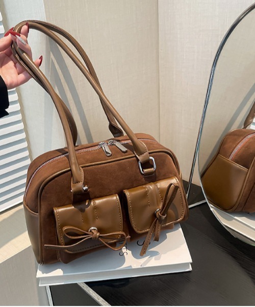 セール】Y2K ヴィンテージ風 ダブルポケット フロント リボン