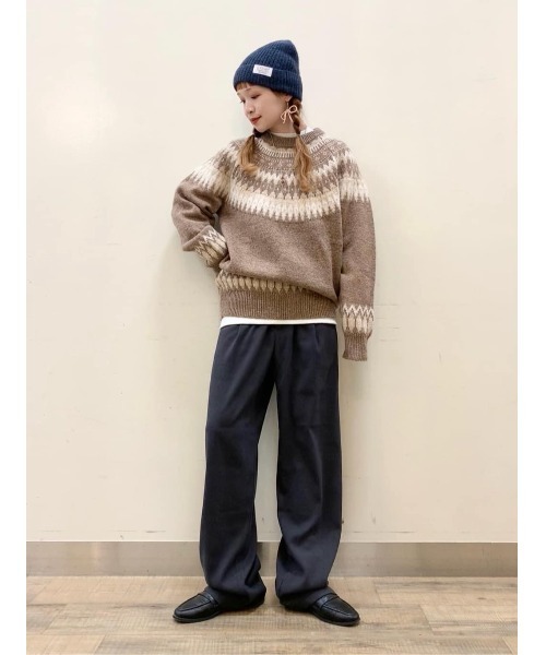 セール】【BACK NUMBER】BritishWool 求心柄クルーネックニット