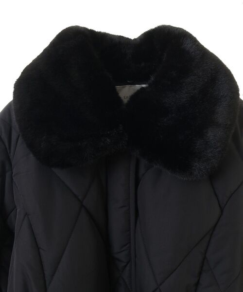 セール】ファー衿ダイヤキルト中綿コート（その他アウター）｜Green