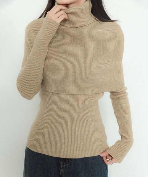 MAISON DE THERESE(メゾン ド テレーズ)の「ストールトップス2枚セットのセーター(ニット/セーター・レディース・C/D/E/F/A/B・FREE)」の3枚目の写真