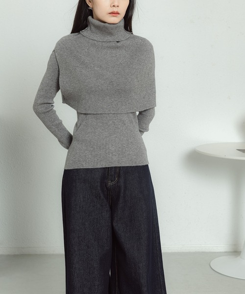 MAISON DE THERESE(メゾン ド テレーズ)の「ストールトップス2枚セットのセーター(ニット/セーター・レディース・C/D/E/F/A/B・FREE)」の5枚目の写真
