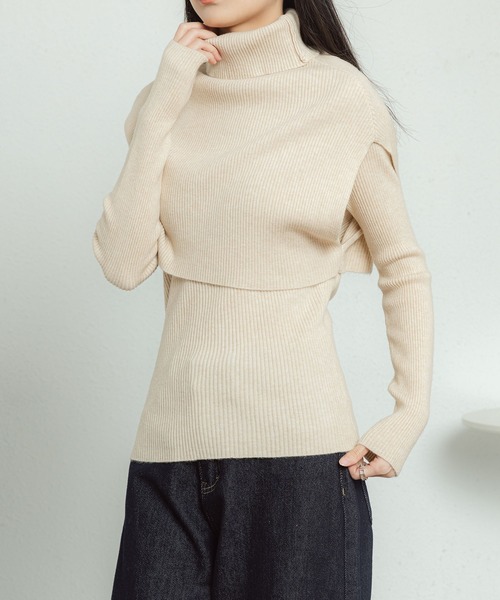 MAISON DE THERESE(メゾン ド テレーズ)の「ストールトップス2枚セットのセーター(ニット/セーター・レディース・C/D/E/F/A/B・FREE)」の9枚目の写真