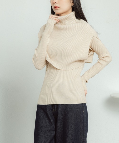 MAISON DE THERESE(メゾン ド テレーズ)の「ストールトップス2枚セットのセーター(ニット/セーター・レディース・C/D/E/F/A/B・FREE)」の10枚目の写真