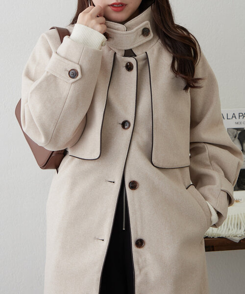 ２ＷＡＹスタンドカラーコート（その他アウター）｜Remind me and forever（リマインドミーアンドフォーエバー）