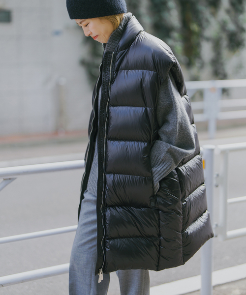 Spick & Span（スピックアンドスパン）の「Bacon / ベーコン W STORM FURY COCOON GILET BACPIGIL432（ダウンベスト・レディース・ブラック・SMALL）」の4枚目の写真