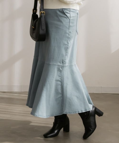 CLETTE（クレット）の「ウエストシェイプマーメイドスカート（スカート・レディース・ブルー/ネイビー・5L/4L/3L/LL）」の15枚目の写真