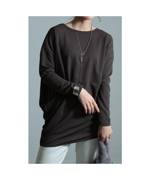 Sawa a la mode(サワアラモード)の「コクーンカットソーチュニック(Tシャツ/カットソー・レディース・ブラック/ベージュ/ブラウン・FREE)」の16枚目の写真