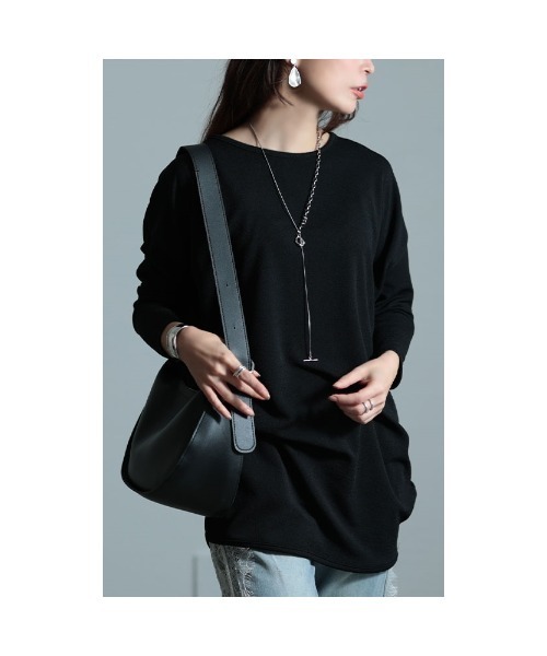 Sawa a la mode(サワアラモード)の「コクーンカットソーチュニック(Tシャツ/カットソー・レディース・ブラック/ベージュ/ブラウン・FREE)」の8枚目の写真