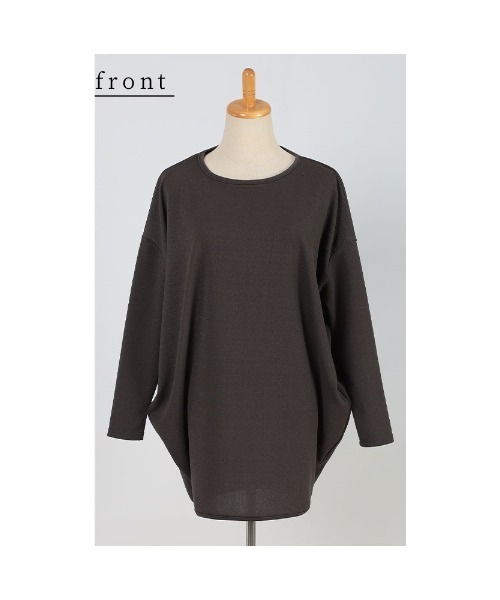 Sawa a la mode(サワアラモード)の「コクーンカットソーチュニック(Tシャツ/カットソー・レディース・ブラック/ベージュ/ブラウン・FREE)」の7枚目の写真