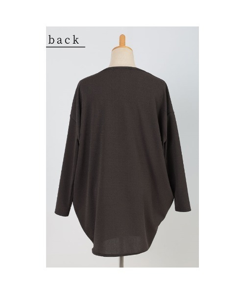 Sawa a la mode(サワアラモード)の「コクーンカットソーチュニック(Tシャツ/カットソー・レディース・ブラック/ベージュ/ブラウン・FREE)」の5枚目の写真