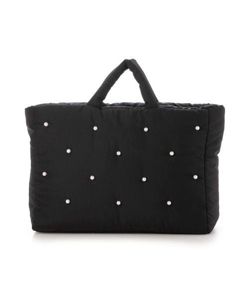 EVOL（イーボル）の「【撥水・A4/PC対応】EVOL×shiho コラボパールバック AY30505（ハンドバッグ・レディース・ブラック/ベージュ・FREE）」の3枚目の写真