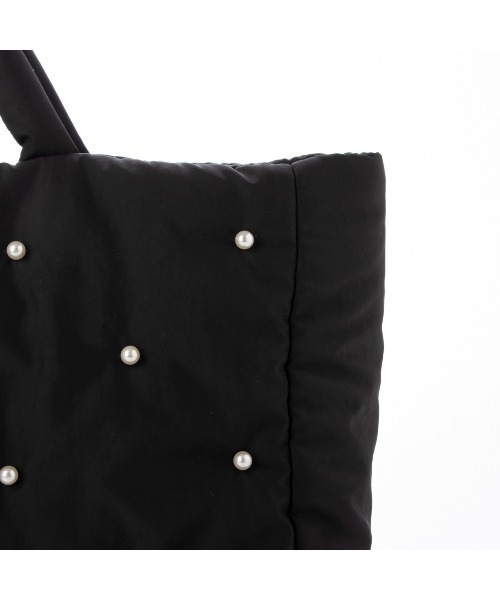 EVOL（イーボル）の「【撥水・A4/PC対応】EVOL×shiho コラボパールバック AY30505（ハンドバッグ・レディース・ブラック/ベージュ・FREE）」の7枚目の写真