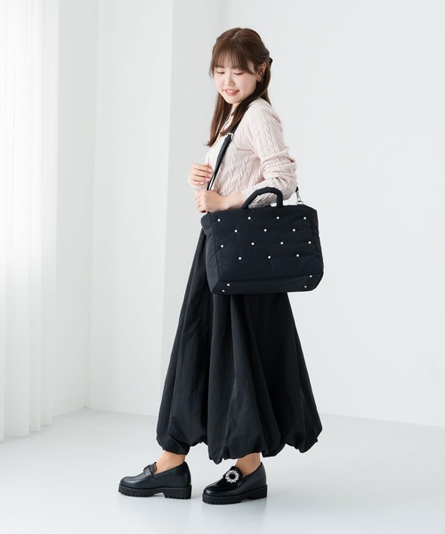 EVOL（イーボル）の「【撥水・A4/PC対応】EVOL×shiho コラボパールバック AY30505（ハンドバッグ・レディース・ブラック/ベージュ・FREE）」の22枚目の写真