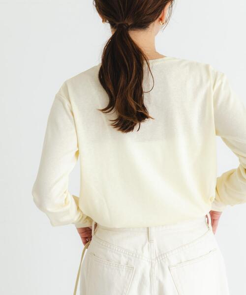 URBAN RESEARCH(アーバンリサーチ)の「クルーネックシアースラブカットソー(Tシャツ/カットソー・レディース・イエロー系その他/ライトピンク/オフホワイト・FREE)」の8枚目の写真
