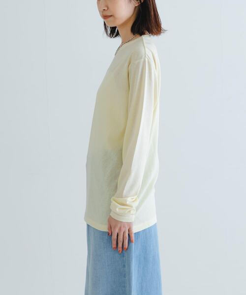 URBAN RESEARCH(アーバンリサーチ)の「クルーネックシアースラブカットソー(Tシャツ/カットソー・レディース・イエロー系その他/ライトピンク/オフホワイト・FREE)」の14枚目の写真