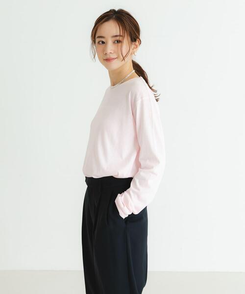 URBAN RESEARCH(アーバンリサーチ)の「クルーネックシアースラブカットソー(Tシャツ/カットソー・レディース・イエロー系その他/ライトピンク/オフホワイト・FREE)」の21枚目の写真