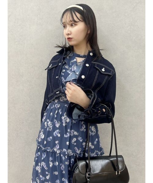 dazzlin（ダズリン）の「デニムシャツボレロジャケット（デニムジャケット・レディース・インディゴブルー/ブルー・SMALL/MEDIUM）」の12枚目の写真