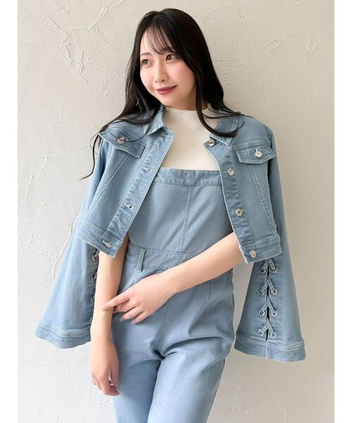 セール】デニムシャツボレロジャケット（デニムジャケット
