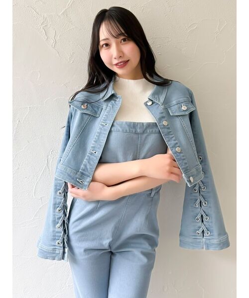 dazzlin（ダズリン）の「デニムシャツボレロジャケット（デニムジャケット・レディース・インディゴブルー/ブルー・SMALL/MEDIUM）」の5枚目の写真