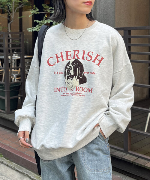 CPCM(シーピーシーエム)の「アソートサガラ刺繍スウェット(Tシャツ/カットソー・レディース・ネイビー/グレー系その他2/グレー系その他3/ブラック系その他2/グレー系その他/ブラック系その他3・FREE)」の4枚目の写真