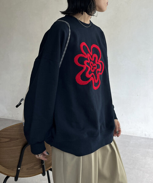 CPCM(シーピーシーエム)の「アソートサガラ刺繍スウェット(Tシャツ/カットソー・レディース・ネイビー/グレー系その他2/グレー系その他3/ブラック系その他2/グレー系その他/ブラック系その他3・FREE)」の20枚目の写真