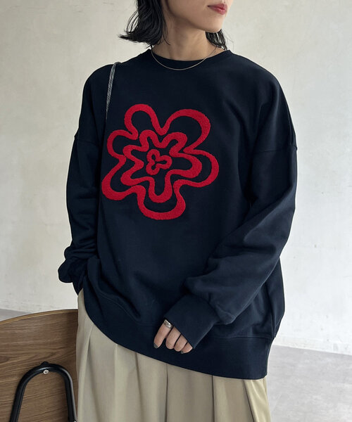 CPCM(シーピーシーエム)の「アソートサガラ刺繍スウェット(Tシャツ/カットソー・レディース・ネイビー/グレー系その他2/グレー系その他3/ブラック系その他2/グレー系その他/ブラック系その他3・FREE)」の19枚目の写真