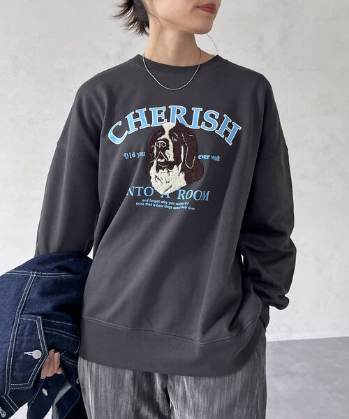 CPCM(シーピーシーエム)の「アソートサガラ刺繍スウェット(Tシャツ/カットソー・レディース・ネイビー/グレー系その他2/グレー系その他3/ブラック系その他2/グレー系その他/ブラック系その他3・FREE)」の15枚目の写真
