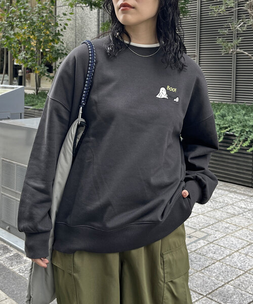 CPCM(シーピーシーエム)の「アソートサガラ刺繍スウェット(Tシャツ/カットソー・レディース・ネイビー/グレー系その他2/グレー系その他3/ブラック系その他2/グレー系その他/ブラック系その他3・FREE)」の9枚目の写真