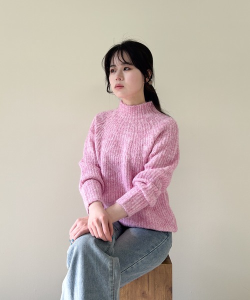 モヘアライクスタンドカラーニット（ニット/セーター）｜Virca