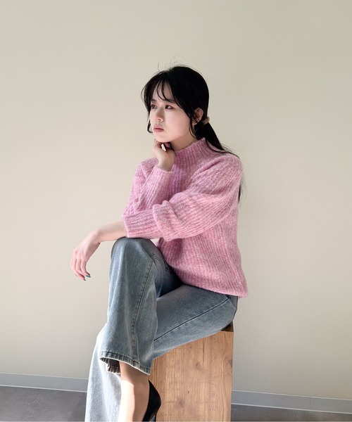 モヘアライクスタンドカラーニット（ニット/セーター）｜Virca（ヴィルカ）