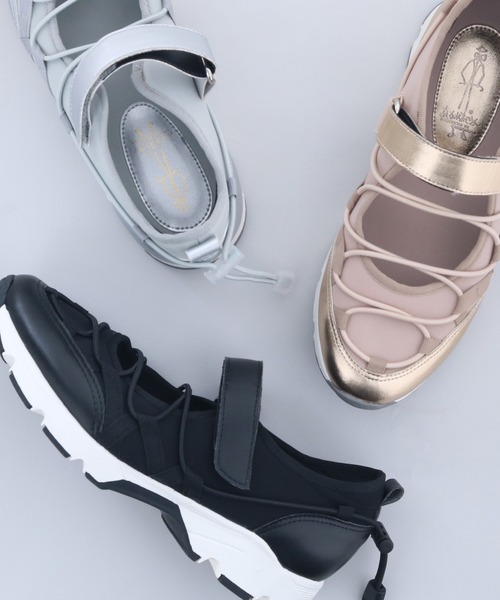 あしながおじさん（アシナガオジサン）の「メリージェーンスニーカー　7210141（スニーカー・レディース・ライトピンク/ブラック/シルバー・L/M/S/LL）」の18枚目の写真