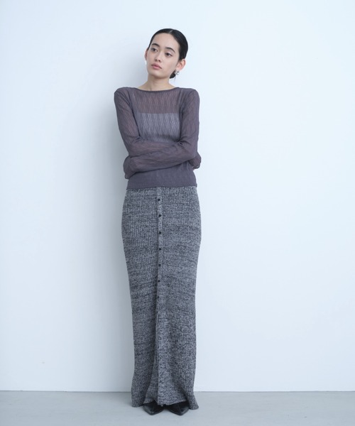 AIC.（エーアイシー）の「ウェーブ模様レーストップス（Tシャツ/カットソー・レディース・ダークパープル/ブラック/オフホワイト・FREE）」の16枚目の写真