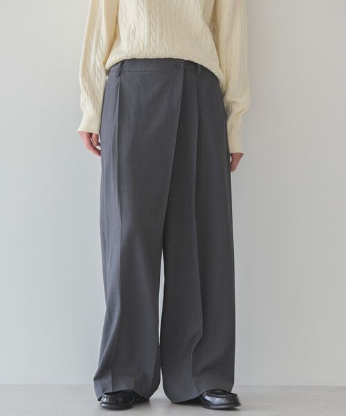 AMERICAN HOLIC（アメリカンホリック）の「イージーケアラップ風パンツ（その他パンツ・レディース・杢グレー/ブラック/ベージュ・M/S/L）」の15枚目の写真