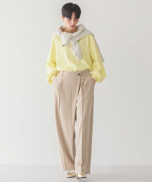 AMERICAN HOLIC（アメリカンホリック）の「イージーケアラップ風パンツ（その他パンツ・レディース・杢グレー/ブラック/ベージュ・M/S/L）」の7枚目の写真