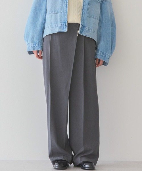 AMERICAN HOLIC（アメリカンホリック）の「イージーケアラップ風パンツ（その他パンツ・レディース・杢グレー/ブラック/ベージュ・M/S/L）」の3枚目の写真