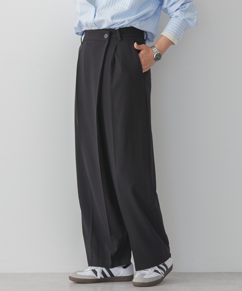 AMERICAN HOLIC（アメリカンホリック）の「イージーケアラップ風パンツ（その他パンツ・レディース・杢グレー/ブラック/ベージュ・M/S/L）」の2枚目の写真