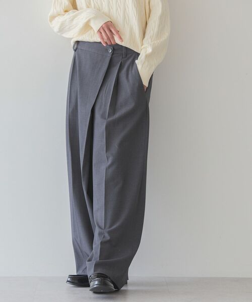 AMERICAN HOLIC（アメリカンホリック）の「イージーケアラップ風パンツ（その他パンツ・レディース・杢グレー/ブラック/ベージュ・M/S/L）」の5枚目の写真