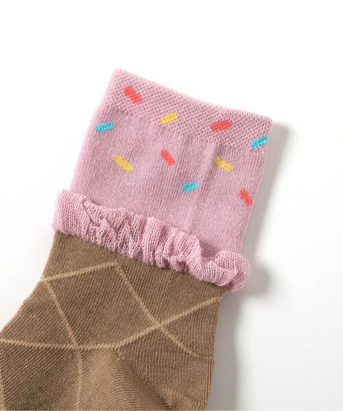 Ampersand(アンパサンド)の「おやつ ソックス(ソックス/靴下・キッズ・ピンク/ミント/サックスブルー・21/15 /18)」の11枚目の写真