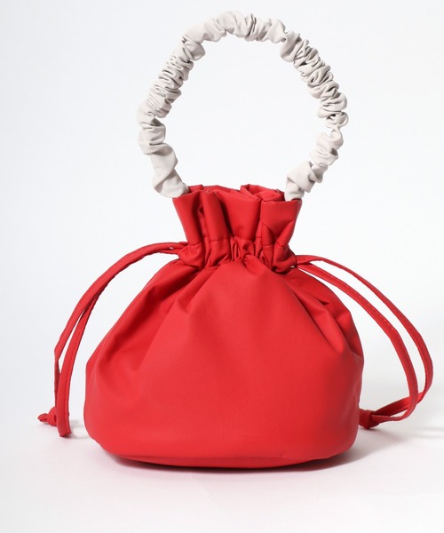 CONVERSE（コンバース）の「CONVERSE（コンバース）FURILL MINI BAG/フリル巾着バッグ ミニバッグ レディース（ハンドバッグ・レディース・レッド/グリーン/シルバー/ブルー・FREE）」の5枚目の写真