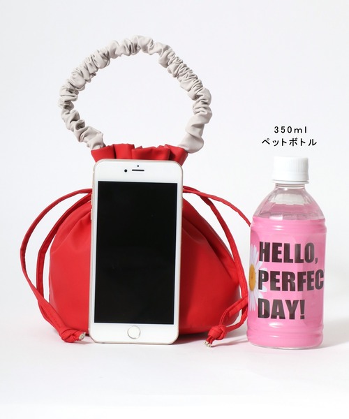 CONVERSE（コンバース）の「CONVERSE（コンバース）FURILL MINI BAG/フリル巾着バッグ ミニバッグ レディース（ハンドバッグ・レディース・レッド/グリーン/シルバー/ブルー・FREE）」の18枚目の写真