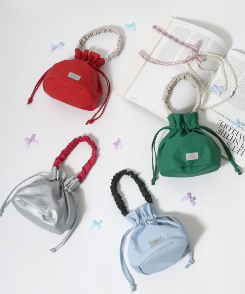 CONVERSE（コンバース）の「CONVERSE（コンバース）FURILL MINI BAG/フリル巾着バッグ ミニバッグ レディース（ハンドバッグ・レディース・レッド/グリーン/シルバー/ブルー・FREE）」の19枚目の写真