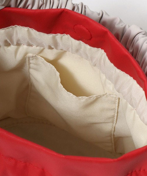 CONVERSE（コンバース）の「CONVERSE（コンバース）FURILL MINI BAG/フリル巾着バッグ ミニバッグ レディース（ハンドバッグ・レディース・レッド/グリーン/シルバー/ブルー・FREE）」の13枚目の写真