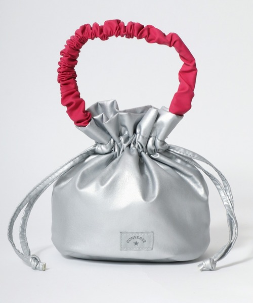 CONVERSE（コンバース）の「CONVERSE（コンバース）FURILL MINI BAG/フリル巾着バッグ ミニバッグ レディース（ハンドバッグ・レディース・レッド/グリーン/シルバー/ブルー・FREE）」の6枚目の写真