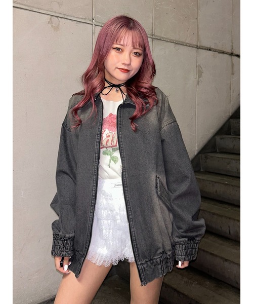 【人気沸騰】 ルーズデニムブルゾン Gジャン デニムジャケット（デニム ジャケット・アウター