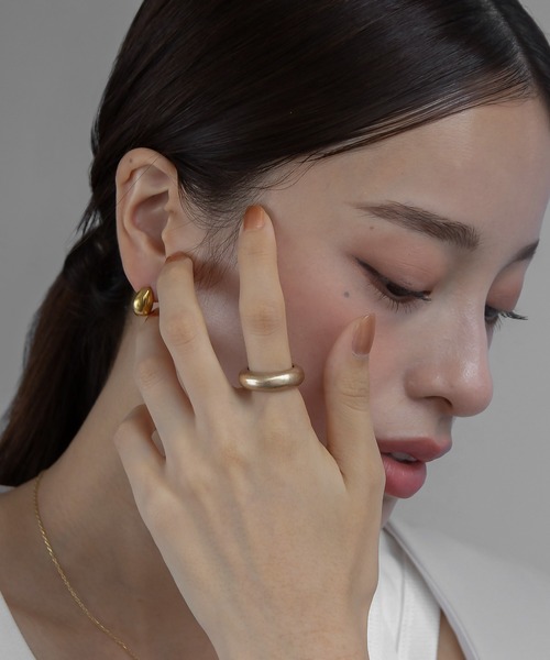 abaskdesign（アバスクデザイン）の「つや消し ヴィンテージ風リング（リング・レディース・シルバー/ゴールド・10号）」の15枚目の写真