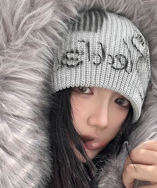 KAPITAL【超希少！】USAFステンシル ニットキャップ　キャピタル KAPITAL(キャピタル) ニットキャップK2311KN563 K2311KN563 ブラック