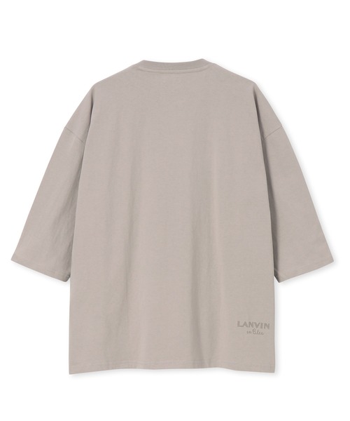 LANVIN en Bleu（ランバンオンブルー）の「ヘビーウェイト(8オンス) リラックスフィット 7分袖 ヘンリーTシャツ（Tシャツ/カットソー・メンズ・グレイッシュベージュ/オフホワイト/スミクロ・48/46/52/50）」の17枚目の写真