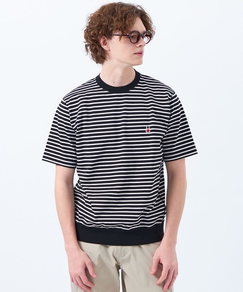 MACKINTOSH PHILOSOPHY（ﾏｯｷﾝﾄｯｼｭ ﾌｨﾛｿﾌｨｰ）の「バッキンガムベア BD天竺 ワイドリブ半袖Tシャツ（Tシャツ/カットソー・メンズ・ブラック/ホワイト/チャコールグレー/ライトブルー・38/40）」の3枚目の写真